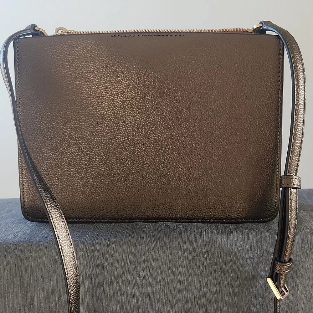 Kate Spade Eva Metallic Brown Crossbody Bag